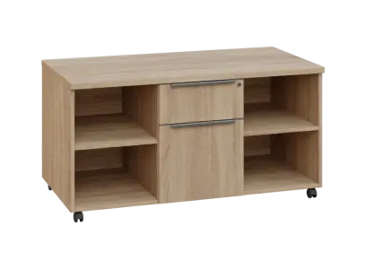 SIK - 42NZ kontejner pojízdný, zásuvky/nika, deska 18 mm, centrální zámek, dub bardolino